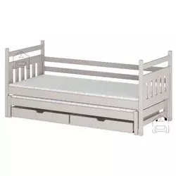 Otroška postelja z dodatnim ležiščem Daniel - 80x180 cm - kašmir