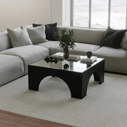 Hanah Home Klub sto Seine 80x80x35cm Crni