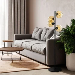 Opviq Podna lampa Benek-15-14534, 36x36x135 cm, IP20, Crno-žuta
