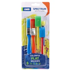 Spectrum Set četkica za crtanje, okrugla, ravna, 6 komada