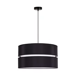 Duolla - Luster na lanku DUO 1xE27/15W/230V prečnik 40 cm crna/bela