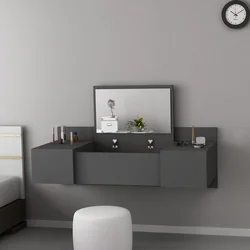 Hanah Home Sto za šminkanje 100x33x39,1cm Antracit