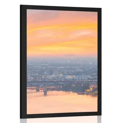 Plakat sončni zahod v Bangkoku - 20x30 silver