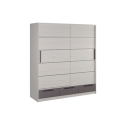 Matis Lara 200 Garderober, 200x62x220, Snežni hrast-antracit