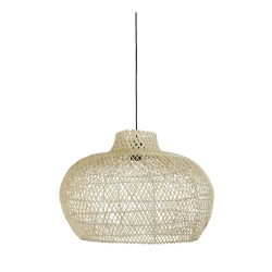 Viseča svetilka v naravni barvi s senčilom iz ratana o 60 cm Charita – Light & Living