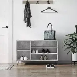 Ormarić za cipele boja betona 102x36x60 cm konstruirano drvo
