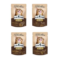 Club4Paws Selection sos za mačke Cat - Komadići teletine i povrća u želeu 80g