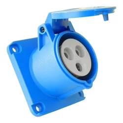 tp electric RAVNA VTIČNICA ZA NAPAJALNO PLOŠČO CEE 230V 32A/3P 75x75 MM INDUSTRIJSKA