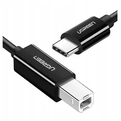 Ugreen US241 USB-C 2.0 - USB-B kabel 1 m - črne barve