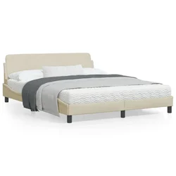 Okvir za krevet Dover krem 160x200 cm od tkanine
