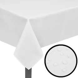 5 Stolnjaka Bijela boja 250 x 130 cm