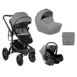 KikkaBoo Kolica Irene premium 3in1 set sa I-SIZE autosedištem i tvrdom korpom Light Grey (KKB11253)