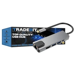 shumee USB-C HUB 5v1 HDMI adapter 4k USB 3.0 5Gb/s 87W za Windows/Mac/Steam