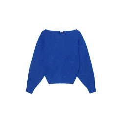 Pull&Bear Pulover kobalt modra