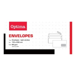 Optima koverte 11x23 desni prozor 500 kom. ( 230303 )