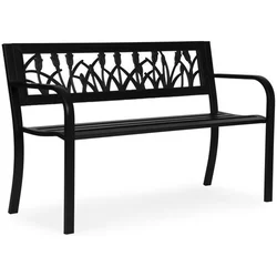 MultiGarden Metalna baštenska klupa 120x50cm sa dekorativnim naslonom WYI-XG279