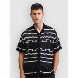 Redefined Rebel RREduardo Knit Boxy Fit Shirt black aztec