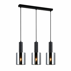 ITALUX PND-5581-3-BK+SG - Luster na sajli SARDO 3xE27/40W/230V crna
