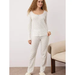 Trendyol Milla Ženski set pidžame Thmaw26Pt00165, Beli