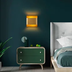Opviq Zidna lampa Bera-15302, 25x25x11cm, IP20, Zlatna boje