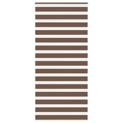 Zebra zavjesa Smeđa 110x200 cm Širina tkanine 105,9 cm Poliester