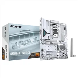 GIGABA?T matična ploča AM5 B850 Eagle Wifi7 Ice Gigabyte 4XDDR5 8200Mhz (O.C), Dp, Hdmi, Pci-Ex16 5.0, Pci-Ex8 4.0, Pci-Ex4 4.0, 3XM.2, 4XSATA3, Wi-Fi 7, Bt 5.4