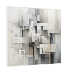 Canvas Slika na platnu Gradski San, 80x80 cm, Sa ramom, Bela