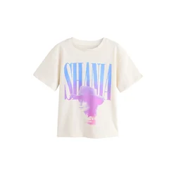 Next Majica Shania Twain ecru/modra/lila
