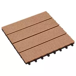 Pločice za decking 11 pcs Tikovina 30 x 30 cm