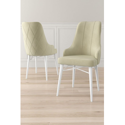 Hanah Home Set stolica Neta, 46x95x42 cm, 2 komada, Krem