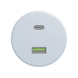 Reblig - Retro USB utičnica A+C bez okvira, plava