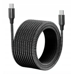 shumee Črn kabel USB-C/USB-C 8M (8 metrov) USB C - USB-C 6A
