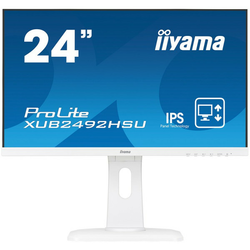 IIYAMA Monitor Prolite, 24 WHITE, ETE ULTRA SLIM LINE , 1920x1080, ETE IPS-panel, 13cm Height Adj. Stand, Pivot, 250 cdm˛, Speakers, VGA,