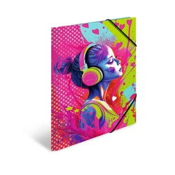 Herma mapa s klapo in elastiko Music Girl, A3