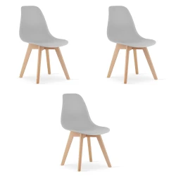 Brandless Stol KITO - siv x 3, (22030563)