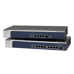 NETGEAR XS505M-100EUS 5-Port 10-Gigabit/Multi-Gigabit Ethernet Unmanaged Switch with 1 SFP+ Ports, Desktop and Rackmount - Black/Grey