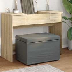 Stolica Tamno siva 61 x 41 x 40 cm Tkanina i konstruirano drvo