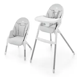 KINDERKRAFT Stolica za hranjenje beba Dinnly Light, do 15 kg, Siva