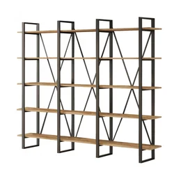 Hanah Home ML4 A Polica za knjige 219.6x180x34cm, Smeđa