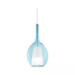 Ideal Lux - Luster na sajli KALIQUE 1xE27/42W/230V, prečnik 18 cm, zadimljeno plava
