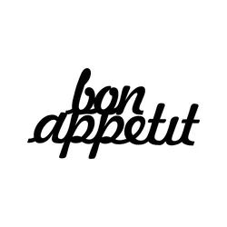Wallity Zidna dekoracija Bon Appetit 1, 50x30cm, Crna
