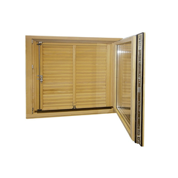 Drveni jednokrilni prozor s pomičnom griljom 56 mm 80x60 cm desni