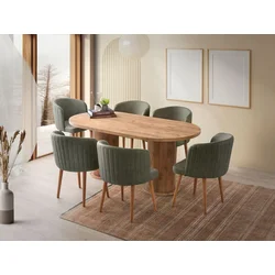 Hanah Home Trpezarijski sto Milas-2991, 180x77x90 cm, Braon