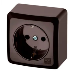 shumee Berg Enojna vtičnica schuko n/t 2P+Z 16A rjava 3737-05