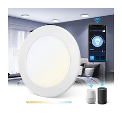 Aigostar - LED prigušiva ugradna svetiljka LED/9W/230V, prečnika 14,5 cm, Wi-Fi