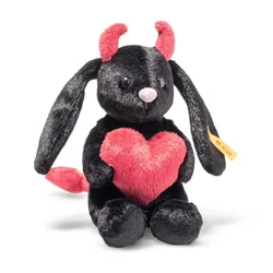 STEIFF Hoppie zajec - mali hudič črn 14 cm