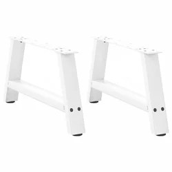 Noge za klub stolić A-oblika 2 kom Bijele 70 x (30-31) cm Čelik