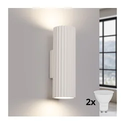 Brilagi - LED zidno svetlo CRESTO 2xGU10/10W/230V 20 cm krem boje