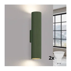 Brilagi - LED zidno svetlo CRESTO 2xGU10/10W/230V 30 cm zeleno