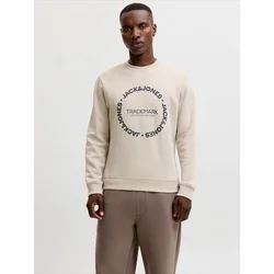 JACK & JONES Majica JJBENSON bež / antracit
